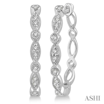 Diamond Hoop Lace Earrings